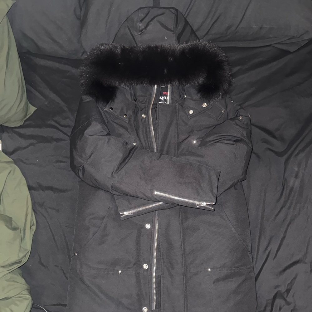 Moose Knuckles Stirling Parka With Fox Fur Trim